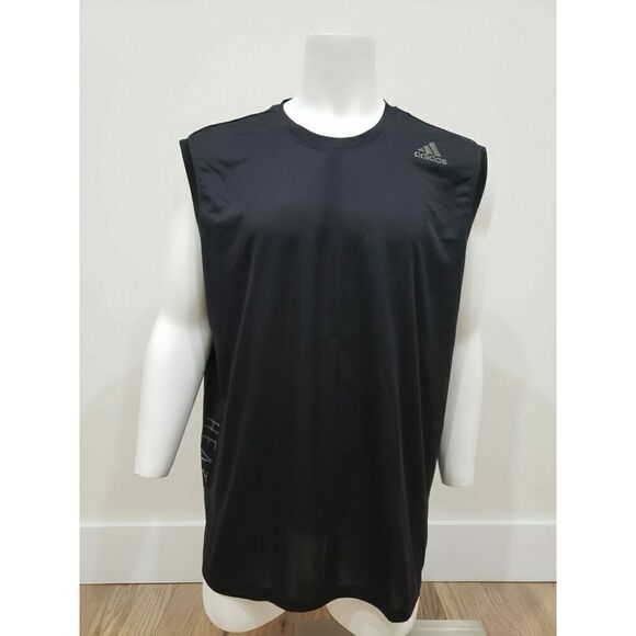 adidas FM2088 Mens Sz Small Tech Training Sleeveless HEAT.RDY Running Tank Black - Picture 1 of 11
